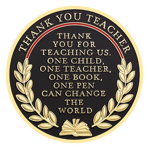 Il mio eroe è una moneta insegnante placcato in oro grazie insegnante Souvenir regalo creativo fortunato - Product Image 4