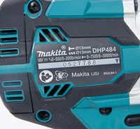 Perceuse à percussion sans fil Makit DHP484 18V LXT Brushless 13 mm, 2 vitesses, pour le perçage du bois, du métal et du béton