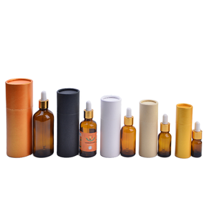 Tubo de Papel Kraft Cilíndrico de 5ml, 10ml, 15ml, 20ml, 30ml, 50ml, 100ml, Biodegradable, para Cosméticos, Aceites Esenciales, con Gotero y Recubrimiento UV - Product Image 1