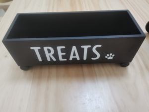 Recipiente de Madeira para Petiscos de Cão com Alça Conjunto de Jarros para Ração de Cão Caixa de Armazenamento de Madeira Estilo Moderno - Product Image 4