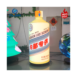 カスタマイズ可能なクリエイティブフレキシブルモジュールの特別なビール瓶型LEDスクリーン広告ディスプレイバーのスーパーマーケット用。 - Product Image 5