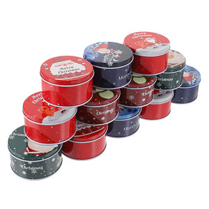 <span class=keywords><strong>Petit</strong></span> Cadeau Rond sur Mesure <span class=keywords><strong>Biscuit</strong></span> de Noël <span class=keywords><strong>Biscuit</strong></span> Boîte en Métal Boîte en Métal Xmas Candy Chocolate Tin Can Fabricant - Product Image 1