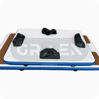 Plate-forme flottante gonflable populaire loisirs eau radeau gonflable plate-forme de natation ponton flottant quai pour lac