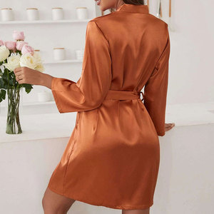 Robes de nuit pour femmes en soie de mûrier 100% pure, de haute qualité, sexy, avec logo personnalisé, couleur au choix, en gros - Product Image 6
