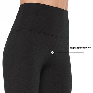 Taille haute Bootcut pantalons de Yoga pour femmes Leggings évasés poches entraînement décontracté salon cloche bas jambe <span class=keywords><strong>large</strong></span> pantalons de survêtement ensembles solides - Product Image 2