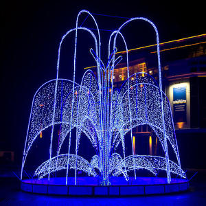 Fuente de agua LED 3D personalizada con luces decorativas, diseño impermeable para complejos turísticos, plazas públicas, festividades navideñas y eventos acuáticos. - Product Image 1