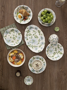 Service de Table en Céramique 44 Pièces Style Frais – Design Esthétique, Ensemble <span class=keywords><strong>Complet</strong></span> avec Bols, Assiettes et Baguettes – Cadeau de Mariage Idéal - Product Image 5
