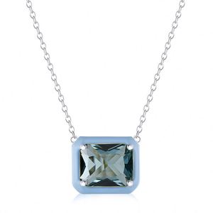 Dylam New Collection Jewelry Colorful Sterling Silver 925 18K Gold Plated Necklace 5A ;Pink Zircon Necklace for Christmas <b>Gifts</b> - Product Image 1