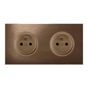 Electrical Function Of Socket Outlet Double European Germany FR Round Pin Wall Plug Socket And Switch