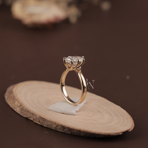 Bague de fiançailles pour femme en diamant de laboratoire de 2,5 carats en argent, or 10 carats, or 14 carats, or 18 carats, bijoux fins pour mariage - Product Image 3