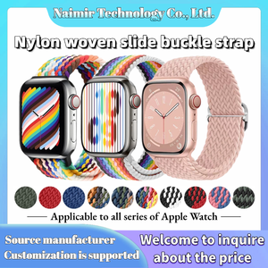 Correa de Nailon Tejido para <span class=keywords><strong>Apple</strong></span> <span class=keywords><strong>Watch</strong></span> S10, 38mm/49mm, Cierre a Presión, Pulsera Moderna - Product Image 2