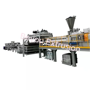 rigid 5-roller calendar PVC film extrusion line/high quality rigid PVC film plastic extrusion machine