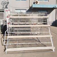 Cage à poules pondeuses entièrement automatique de type A, 3/4 niveaux, galvanisée, design peu encombrant, nouvelle vente directe usine