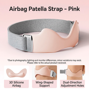 Sangle rotulienne Airbag rose en silicone 3D, support de genou réglable en forme d'aile pour le soulagement de la douleur et la stabilité - Product Image 1