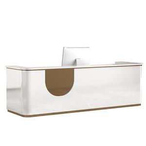 Bureau <span class=keywords><strong>de</strong></span> <span class=keywords><strong>réception</strong></span> moderne en bois et pierre pour hôtels, cliniques dentaires, salons <span class=keywords><strong>de</strong></span> beauté, établissements <span class=keywords><strong>de</strong></span> formation - pour caissier, présentoir <span class=keywords><strong>de</strong></span> vêtements - Product Image 6