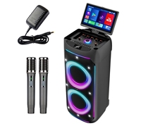 Machine de karaoké DM-8-V2801 pour adultes - avec écran 13,3 pouces, 2 micros sans fil, système de karaoké professionnel pour les fêtes à domicile