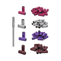 Evolisse 60 pièces Kit professionnel de manucure et pédicure, bandes de ponçage, embouts de perceuse à ongles 80/120/180/240, outil rotatif, mandrin 2,35 mm