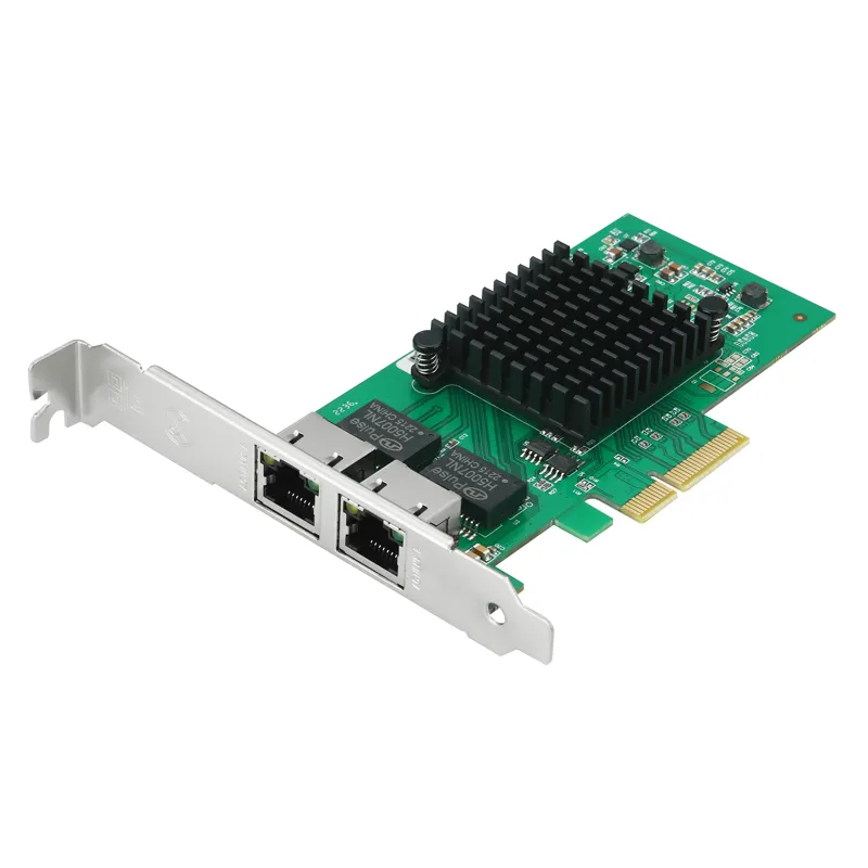 I350T2V2 Adaptador de Servidor Ethernet 4x Intel Porta Dupla 1GbE 5 Baixo Perfil e Altura Completa PCIe