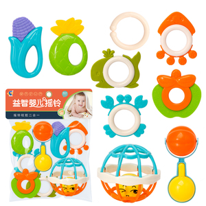 Vente en gros Ensemble de 9 pièces de jouets de dentition en plastique pour animaux mignons Jouet pour <span class=keywords><strong>1</strong></span> an <span class=keywords><strong>Hochet</strong></span> pour nouveau-né Jouets de 6 à 12 <span class=keywords><strong>mois</strong></span> Hochets pour bébé - Product Image 1