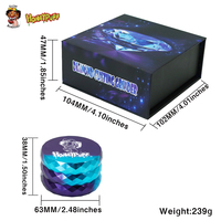 2024 Offre Spéciale coloré 56MM 63MM broyeur diamant coupe formes herbe broyeur boîte-cadeau emballage pour fumeur Boutique cadeaux outils