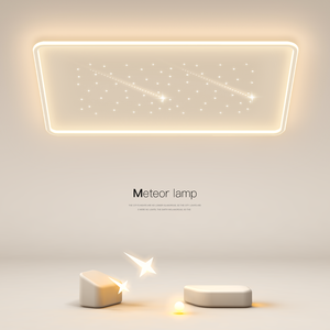 Hellste Ess-/Wohnzimmer-LED-Decken leuchte Quadratisches Schlafzimmer Star Fiber Optic Iron Construction IP33 bewertet dimmbar 3 Jahre - Product Image 2