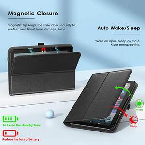 Funda plegable de cuero PU para <span class=keywords><strong>Amazon</strong></span> <span class=keywords><strong>Kindle</strong></span> Fire 7, versión Premium, delgada, para todas las nuevas, 12ª generación, 2022 - Product Image 5