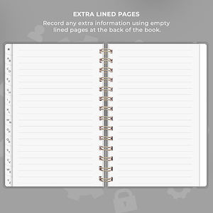 Carnet de mots de passe à spirale avec répertoire classé <span class=keywords><strong>des</strong></span> adresses Internet, étiquettes de style lettre, carnet de mots de passe - Product Image 6