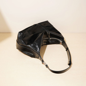 Sac Hobo de Luxe en Cuir de Vachette Pleine Fleur Brillant de Qualité Supérieure pour Femme, Sac à Bandoulière Minimaliste, Fourre-tout Tendance, Sac à Main Féminin - Product Image 4