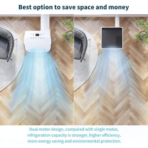Aire Acondicionado Portátil Yoyo de 10000 Btu con Control Remoto, Ventilador de Refrigeración, Modo de Sueño para Habitación, Oficina, Dormitorio, Color Blanco - Product Image 4