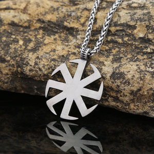 yunnique Slavic <b>Cross</b> Necklace Stainless Steel Viking Pendant Men's Jewelry Gift - Product Image 2