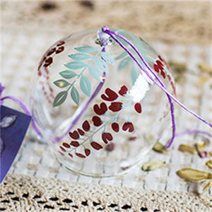 Efine Style <span class=keywords><strong>japonais</strong></span> <span class=keywords><strong>verre</strong></span> <span class=keywords><strong>carillon</strong></span> éolien soufflé croustillant doux fleur cloche cour Style extérieur jardin vent pendentif décoration - Product Image 5