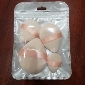 Lot de 4 éponges de <span class=keywords><strong>maquillage</strong></span> en velours en forme de goutte, mélangeurs de <span class=keywords><strong>maquillage</strong></span> roses et noirs, avec emballage personnalisé, houppettes cosmétiques en gros - Product Image 5