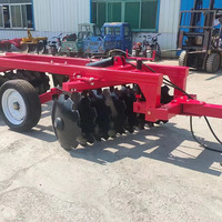 Herse à disques hydraulique robuste de 24 pouces avec 28 disques, pompe à moteur et engrenages pour tracteur