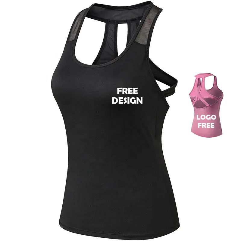 Gym Yoga Vest Sport Tank Top Women Running Fitness Clothes Breathable Quick Dry Sports Top Ladies Mesh Tank Tops