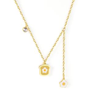 Collar de Acero Inoxidable con Forma de Berenjena Pequeña y Linda, Gran Venta 2021 - Product Image 5