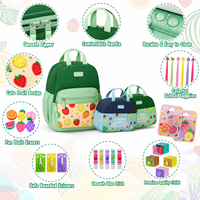 Solución Escolar Todo en Uno con Temática de Frutas, Cuaderno con Lindos Dibujos Animados, Set de Papelería Infantil con Bolsa de Gran Capacidad