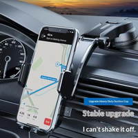 Support de téléphone de voiture K04 en ABS avec logo/emballage personnalisés disponibles : Nouveau design à ventouse adhésive, pliable, rotatif et résistant à la chaleur