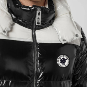 IZNooooooooded eaveavy esesigner Uff added añadido Coat em OGO versiversized own en's propio ubble inter lack en hiny FFER uffer acket - Product Image 4