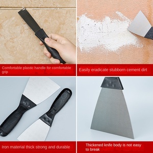Multifunctionele Industriële Kwaliteit Verdikte Roestvrijstalen Plamuurmes Schraper Gereedschap Decoratieve Schep Reinigingsmes Plastic - Product Image 4