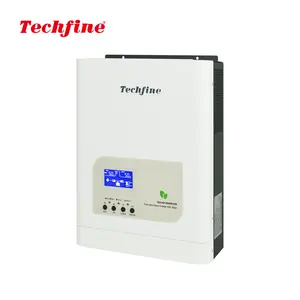 Techfine 1KVA 0.8KW 12V kapalı izgara güneş sistemi invertörü saf sinüs dalga çıkışı kaliteli