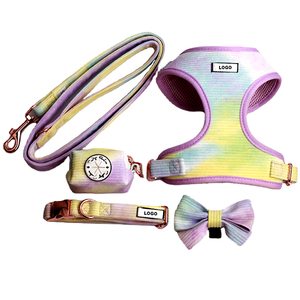 Pecheras mascotas conjunto colete para cachorro, 5 peças, veludo, com gravata borboleta, para animais de estimação - Product Image 2