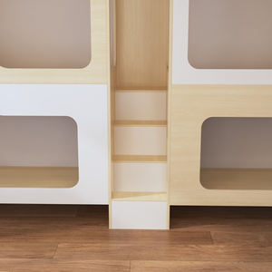 Капсульная двухъярусная кровать для студентов, используемая в школьных общежитиях, двухъярусная кровать для взрослых в апартаментах, хостеле, деревянная. - Product Image 3