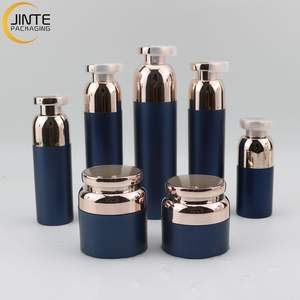 Lujo vacío 15ml 30ml 50ml 100mL botella de loción acrílica <span class=keywords><strong>azul</strong></span> <span class=keywords><strong>marino</strong></span> tarros de crema Facial y bomba de loción botellas de suero - Product Image 1