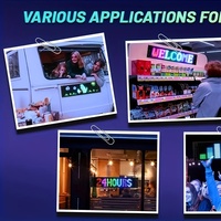Luz Led Flexible para Ventana de Coche con Pantalla DIY, Animación Personalizada RGB Programable, Lámpara de Ojo de Ángel y Demonio para Publicidad de Logo en Camión