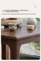 Table à manger carrée en bois massif de style minimaliste moderne pour petits appartements, 4 places, pour jeux de cartes/jeux, assemblée par mortaise