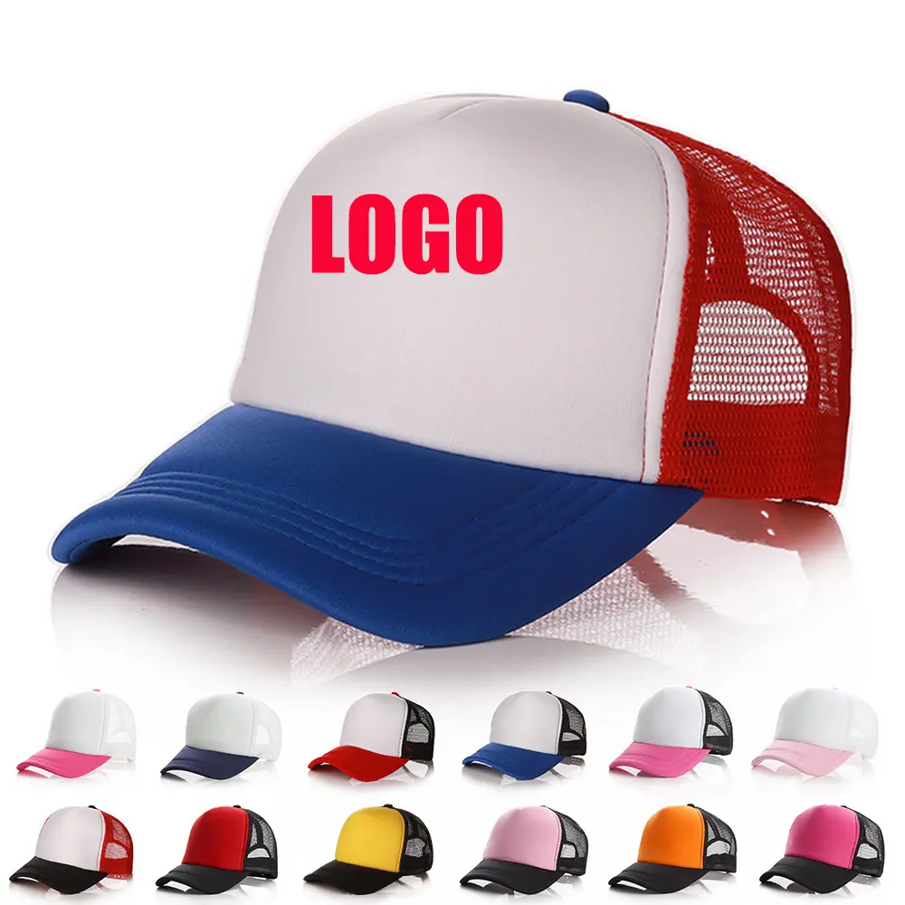 Logo ricamato personalizzato Logo stampato buona schiuma moda papà camionista berretto a rete 3d Puff Print Trucker Hat