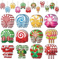 Ornement de Noël en forme de canne à sucre scintillante rouge et blanche avec corde dorée pour la décoration de l'arbre de Noël et des fêtes à la maison