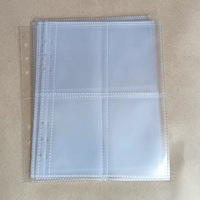 Álbum de Tarjetas Transparente de PP de 5 Pulgadas con Seis Orificios y Carpeta para Tarjetas Pequeñas, Boletos de Cine y Almacenamiento de Fotos