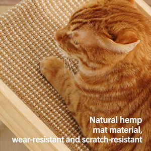 Tiragraffi Verticale a L in Legno Massello di Pino e <span class=keywords><strong>Sisal</strong></span> - Giocattolo per Gatti Resistente all'Usura, Senza Residui, Anti-Graffio con Design Semplice - Product Image 2