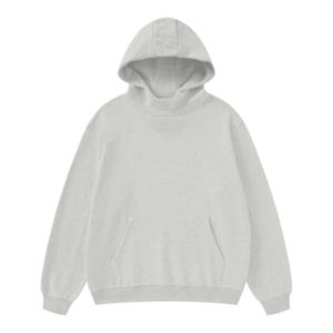 Vêtements en gros, fabricants de sweats à capuche, sweat à capuche en polaire uni à col montant, 380 GSM, 80% coton, 20% polyester, sweat à capuche pour homme - Product Image 1